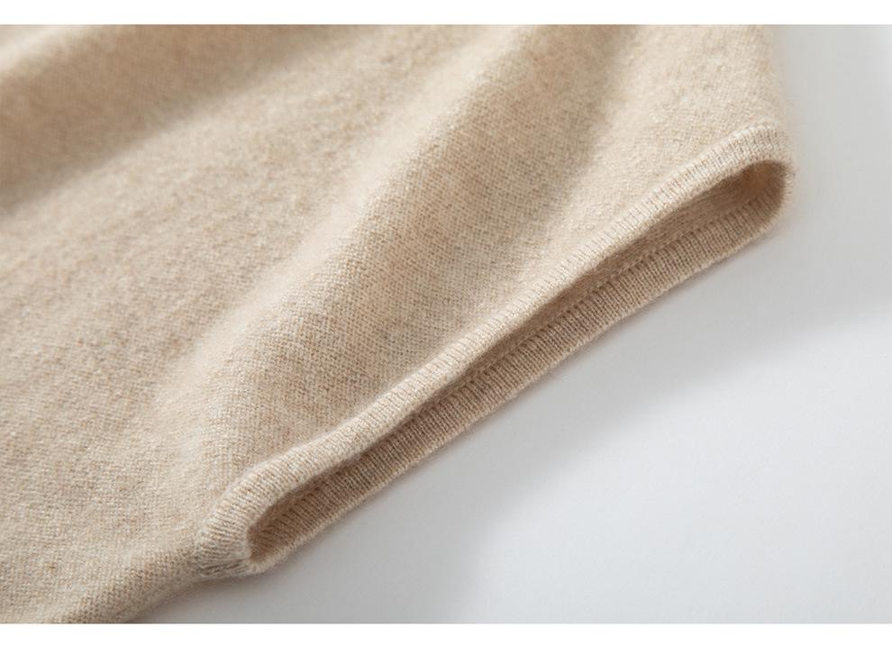 Women's Cashmere Sleeveless Pullover - Round Neck Knit Vest for Autumn Winter Layering