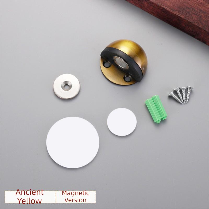 No-Drill Magnetic Door Stopper: Windproof Floor Mount Silicone Anti-Collision Buffer for Glass & Bedroom Doors