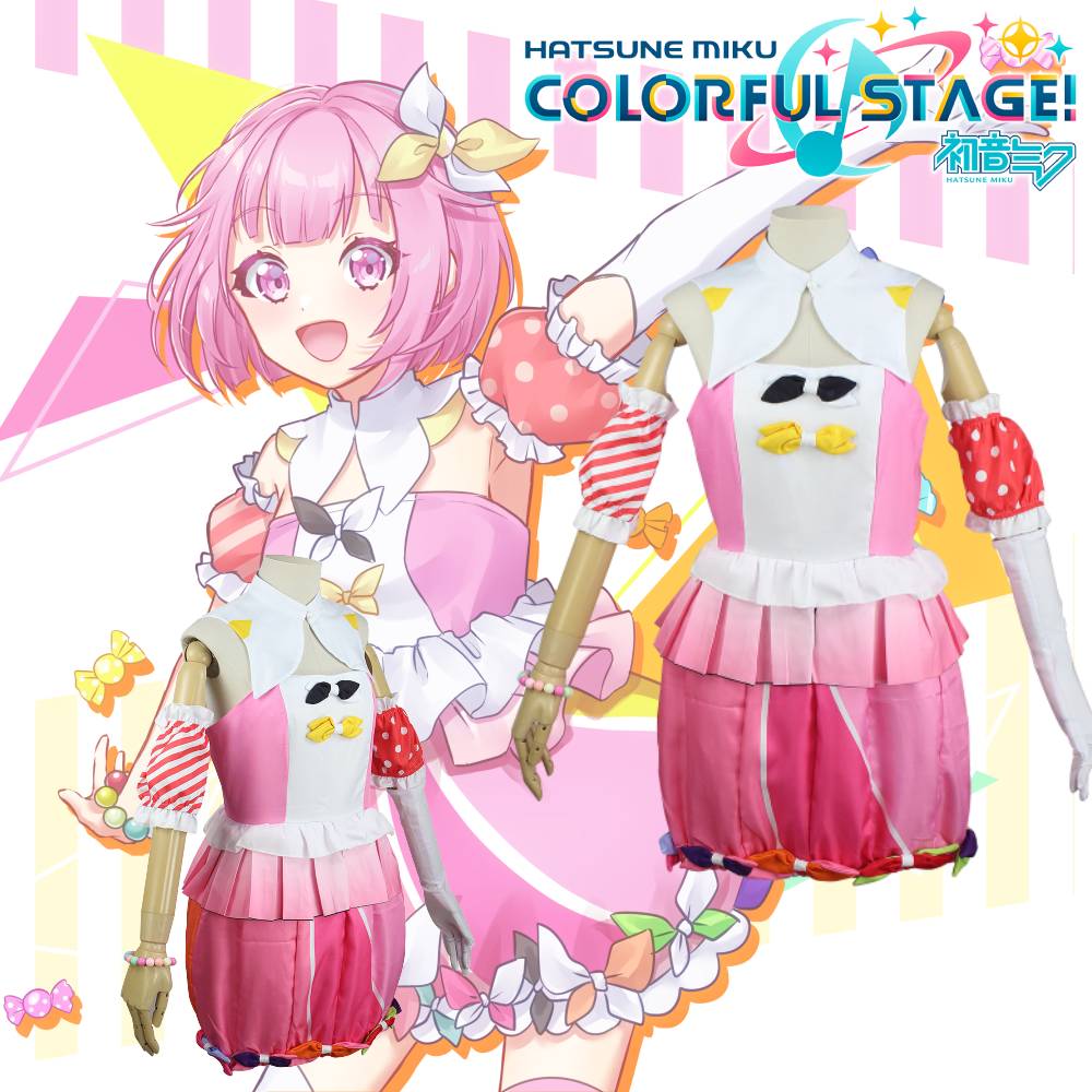 Colorful Sekai Project Stage Ootori Emu Cosplay Miku Performance Dress Costume