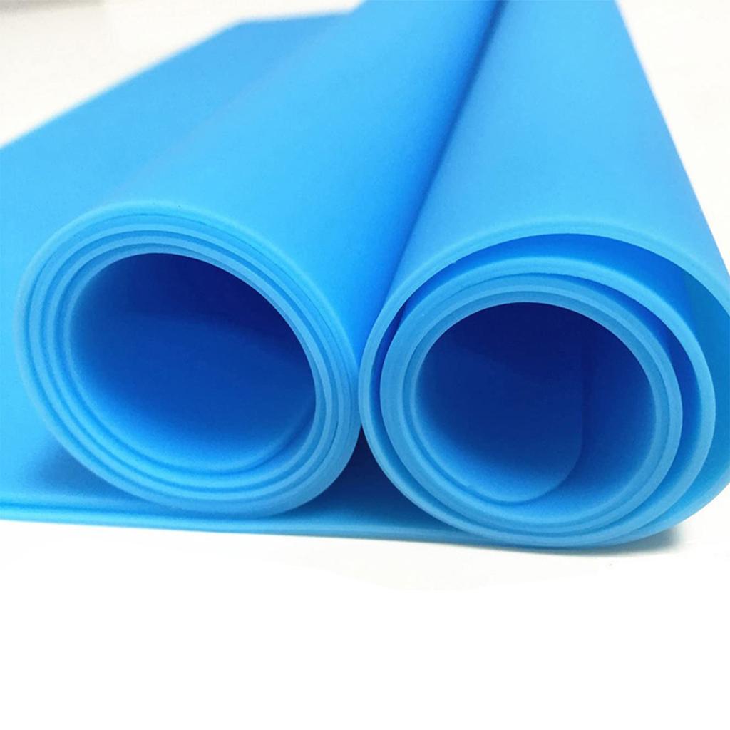 Silikonmatte for Håndverk Baking Kjøkkenbenk Resinformer Varmebestandig Ark Bordbrikke Blå