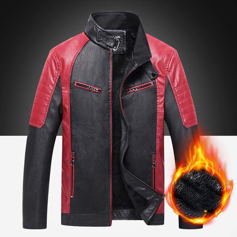 Dünne Frühlings- und Herbst-Freizeit-Herrenlederjacke Mode Motorrad Retro Lederjacke Herrenbekleidung