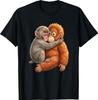 Baby Macaque Hugging Plush Cute Monkey Monkey Punch T-Shirt