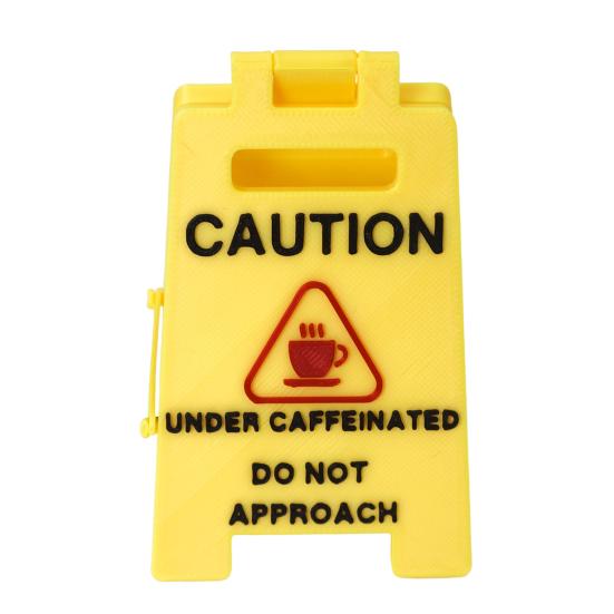 Caution Overstimulated Desk Sign Do Not Approach Office Desk Sign Workspace Cubicle