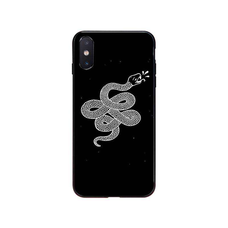 Animal The Snake Flower Phone Case for Iphone 13 12 11 Pro Max 13 12mini XS MAX X XR SE2 8 7 Plus Case
