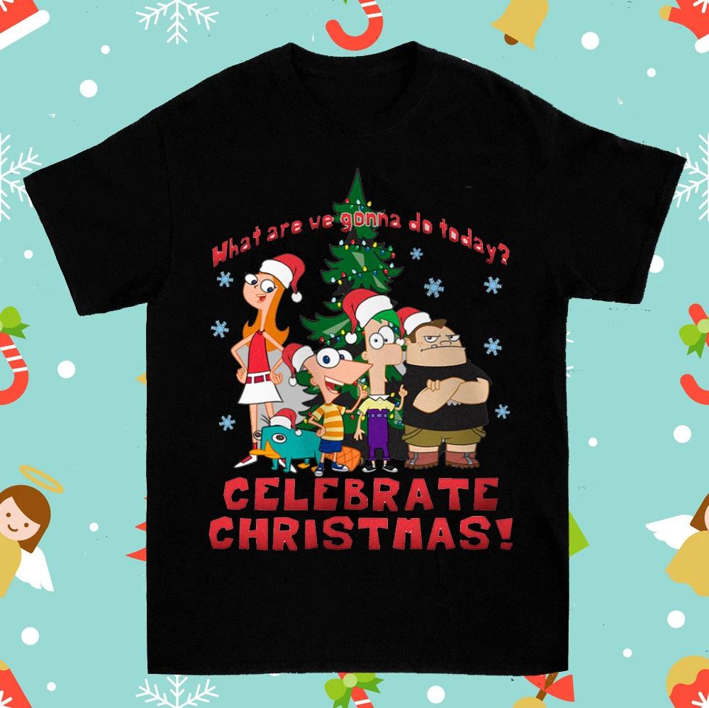 Phineas & Ferb We re Gonna Celebrate Christmas T-Shirt YI3044 4XL