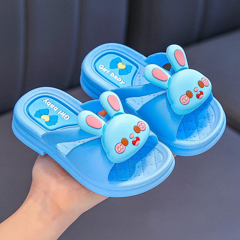 Girls' Summer Cute Princess Indoor Non-Slip Rabbit Slippers for Children