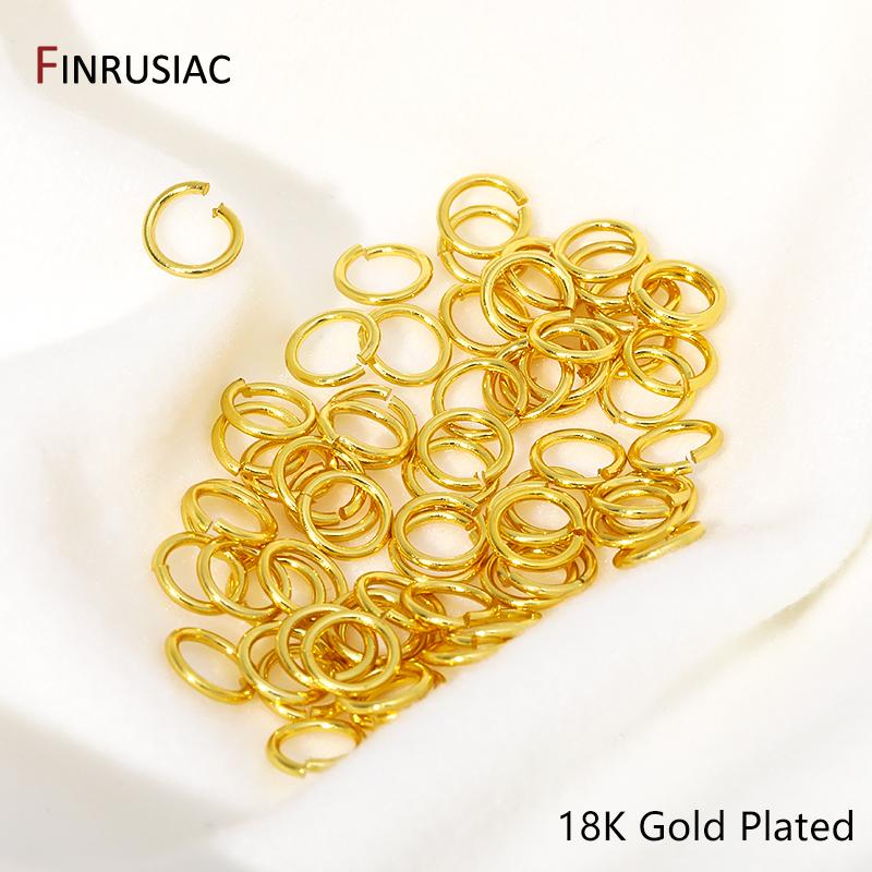 Wholesale 14K/18K Gold Plated Brass Open Jump Rings Split Rings Connector Rings For DIY Fashion Jewelry Making Findings