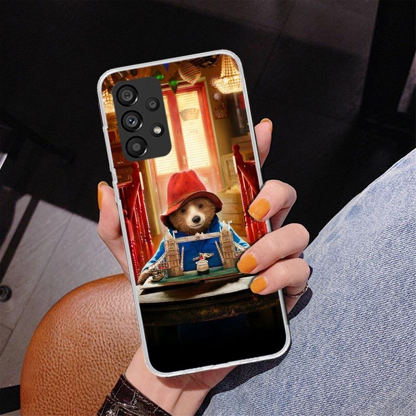 Cute P-PaddingtonS Bear Phone Case For Samsung Galaxy A52 A32 A22 A12 A51 A31 A50S A30S A20S A10S Note 20 Ultra 10 Plus S10 A72