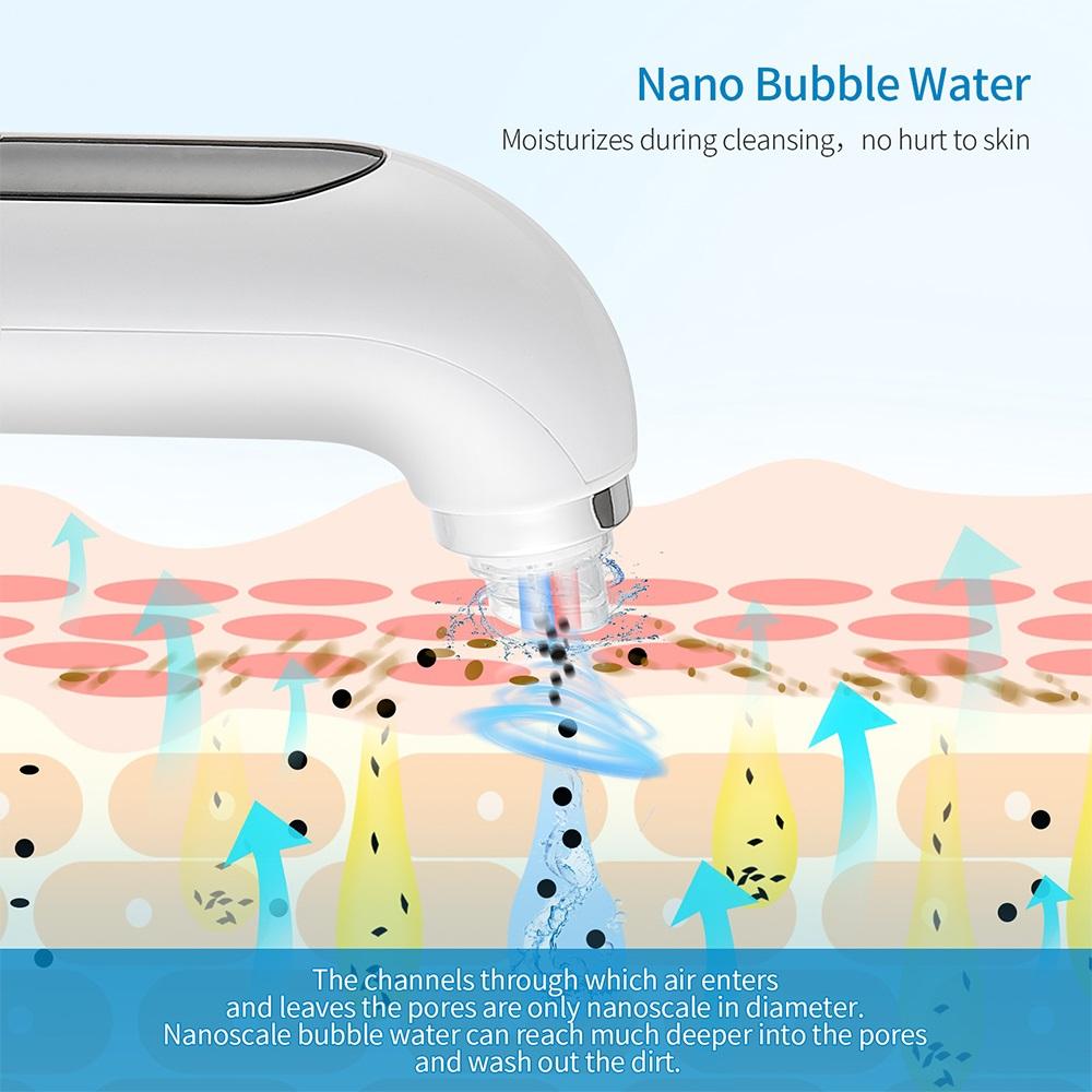 Small Bubble Blackhead Remover Facial Cleasing Machine Microbubble Water Cycle Vacuum Suction Pore Blackhead Cleaner Skin Care