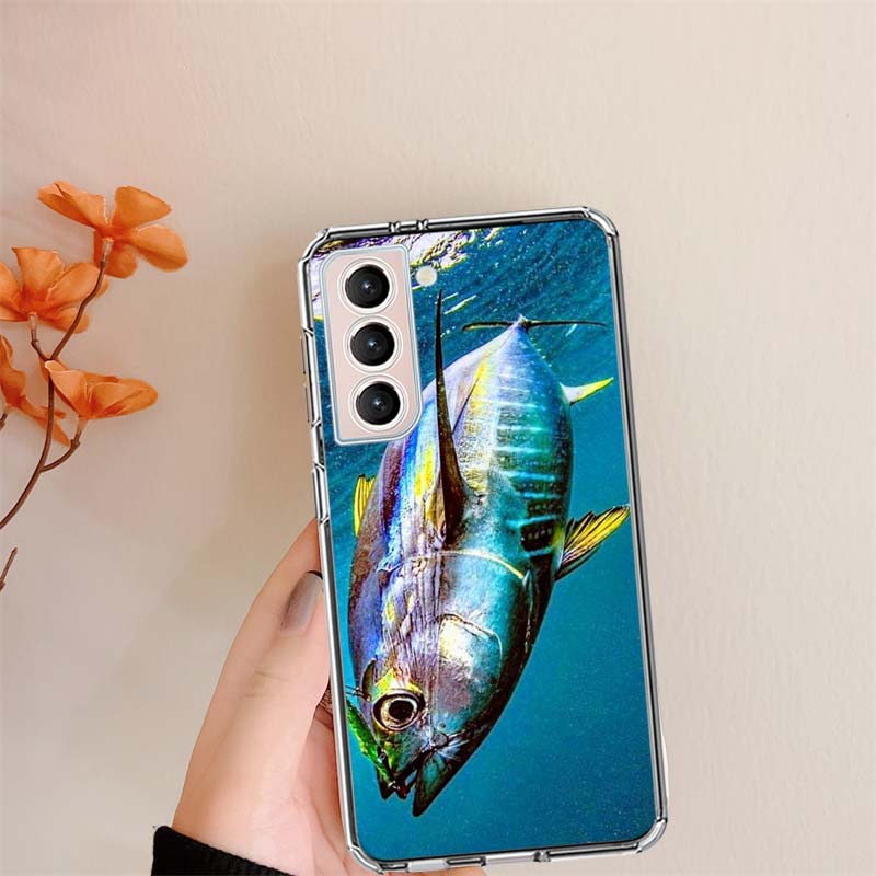 Ocean Sports Fishing for Tuna Phone Case For Samsung S24 S25Edge Galaxy S22 S25 Ultra S21 S23 FE S20 S10 Plus S10E Cover Shell C