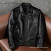 New Arrival: Men's Genuine Cowhide Leather Business Casual Black Jacket