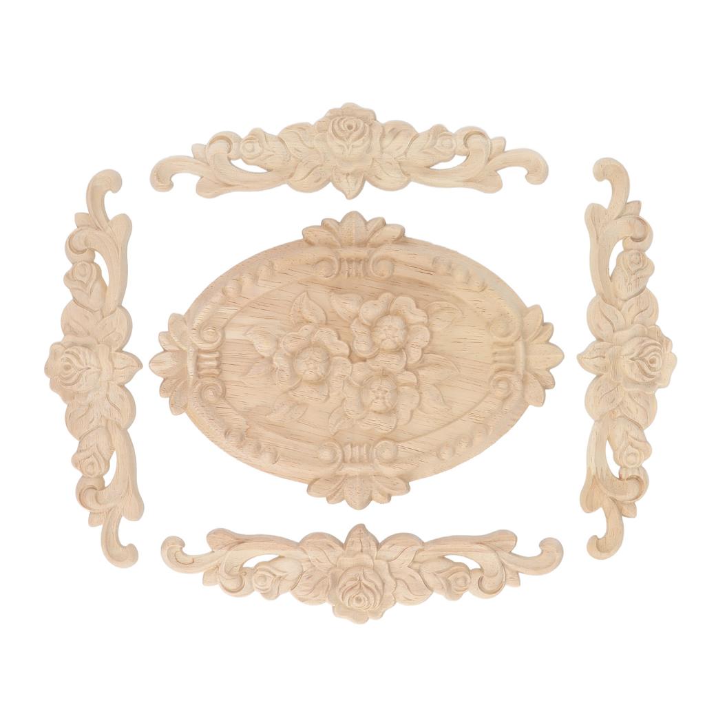 Holzapplikationen Europäischer Stil Exquisites Aussehen Dekorative Geschnitzte Holzecke Onlay für Schrank