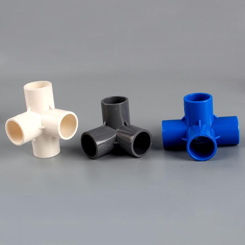Heavy Duty PVC Pipe Coupler 20/25/32/40/50mm 3/4/5/6 Way 3D Connectors for Agricultural Irrigation DIY Pipe Rack Plumbing Repairs