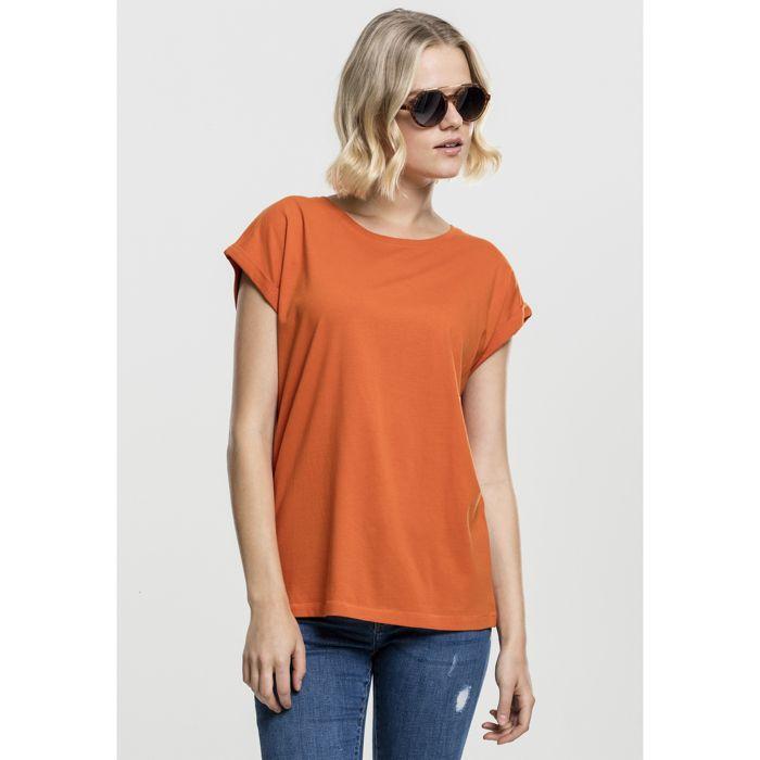 T-shirt femme - Urban Classic - Extended - Orange - Manches longues - Col classique