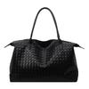 Women's Daily Fake Knitted Large Capacity Waterproof Handbag Travel Bag Household Clothing Storage Bag