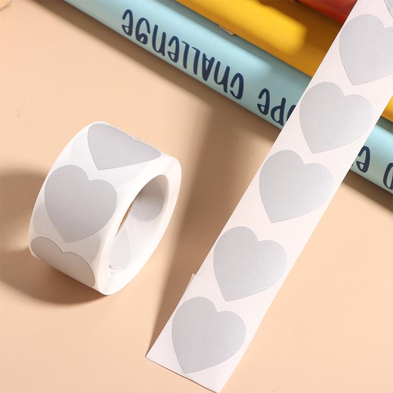 

300 шт./рулон стираемые наклейки в форме сердца этикетки стираемые наклейки этикетки канцелярские товары самодельные игровые наклейки самоклеящиеся наклейки