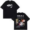 2026 Hot Sale Rapper Milo J Fashion Tour Print T-shirt Men Women Fashion Hip-hop T-shirt Short-sleeved Casual Cotton Short Sleeve Streetwear Top