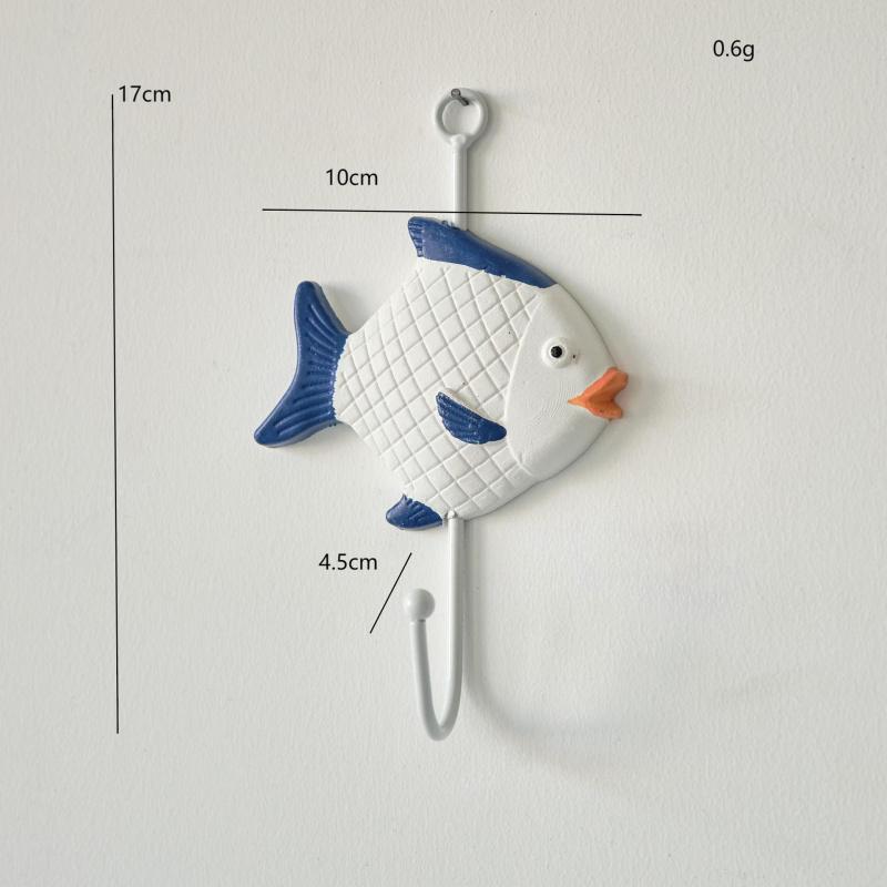 Crochets Muraux Thème Nautique Étoile de Mer Coquillage Ancre Design Cintres Décoratifs pour Maison Côtière Salle de Bain Salon Organisation