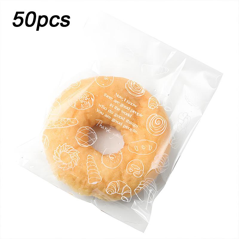 

Пакеты для выпечки с многоразовой застежкой, 50 штук - Прозрачные пластиковые пакеты для хранения хлеба, пончиков, бейглов, Самозаклеивающийся замок для сохранения свежести, Не содержат БФА (8x10 дюймов United States