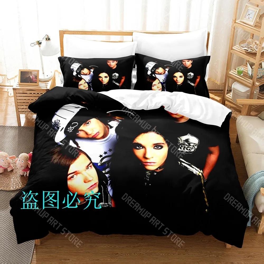 Ensemble de literie Tokio Hotel Impression 3D Simple Jumeau Lit Simple Lit Double Queen King Size Ensemble de lit Adulte Enfant Chambre à coucher Parures de housse de couette EU Single 90x200cm