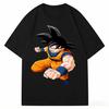 Dragon Ball Son Goku TShirt Retro Anime Graphic Print Crew Neck Pure Cotton Oversized Streetwear Tops For Men Women