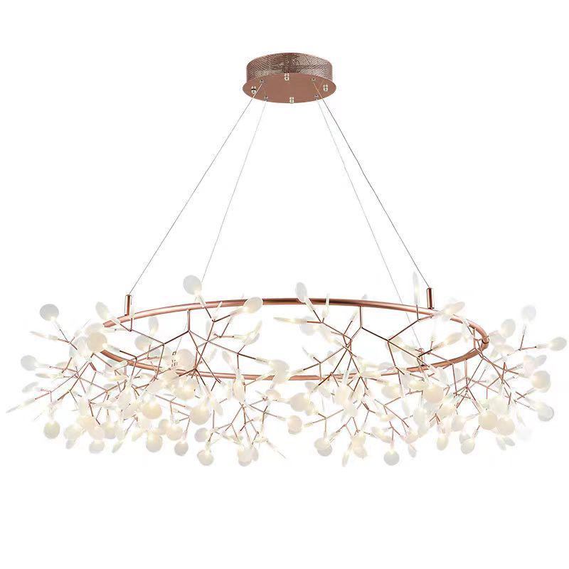 Nordic Minimalist Firefly Branch Chandelier for Restaurant, Hotel, and Villa