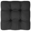 Vidaxl 2-Osobowa Sofa Ogrodowa Z Poduszkami, Czarna, Drewno Sosnowe