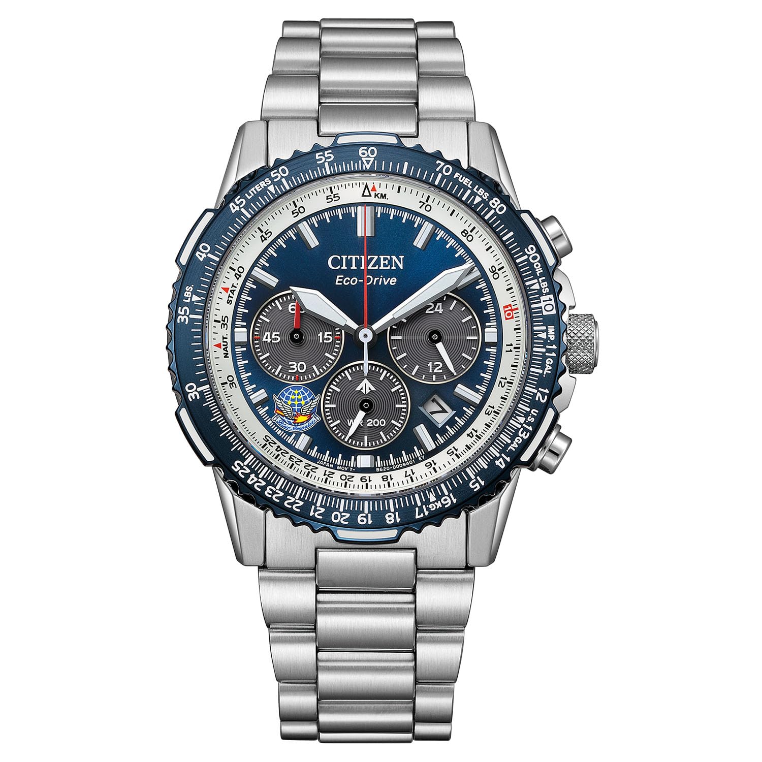 

Citizen Promaster Limited Edition Blue Impulse 20 ATM Water with Limited Edition Second Date Silver Watch, Resistant, Box, Eco-Drive, Solar-Powered, синій