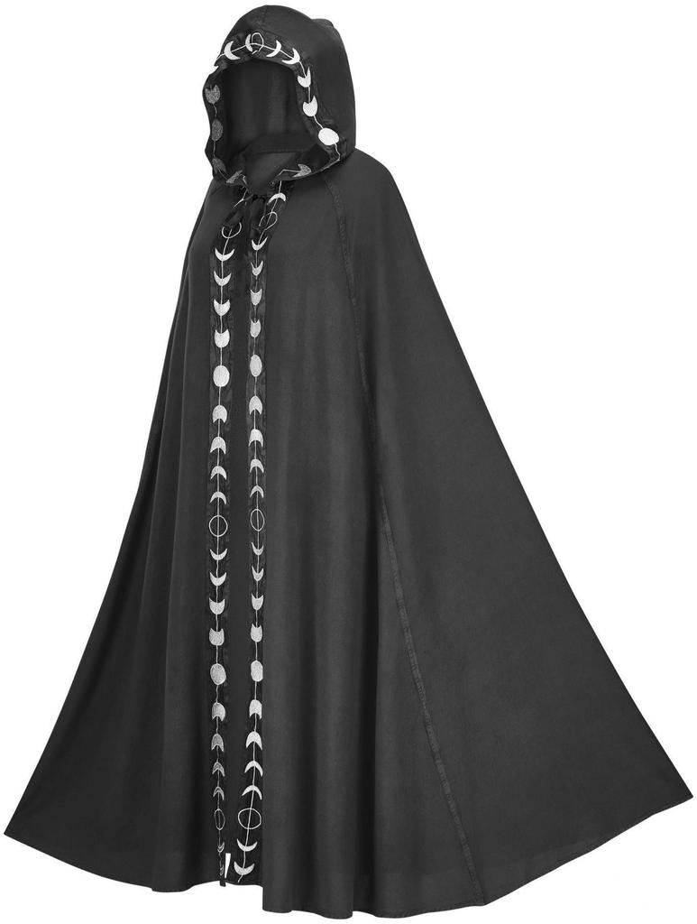 Medieval Renaissance Lace Hooded Cape Cloak for Halloween COS Costume
