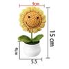 Knitted Wool Sunflower Potted Plants Simulation Flowers Study Desktop Ornaments Graduation Season Gift Artificial Flowers