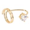 Women Finger Nail Ring Rhinestone Fingernail Ring Decoration for Women Lady Girls3059 Gold
