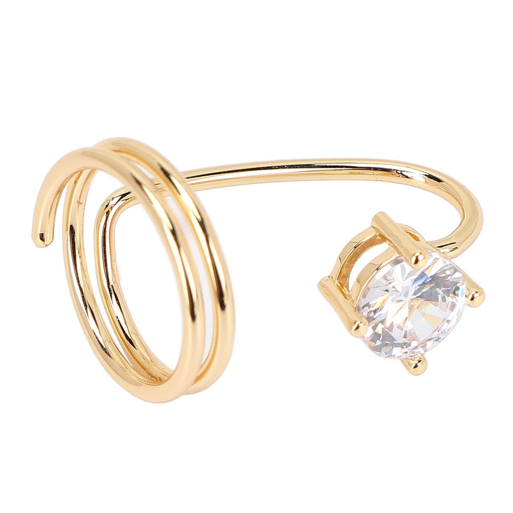 Women Finger Nail Ring Rhinestone Fingernail Ring Decoration for Women Lady Girls3059 Gold