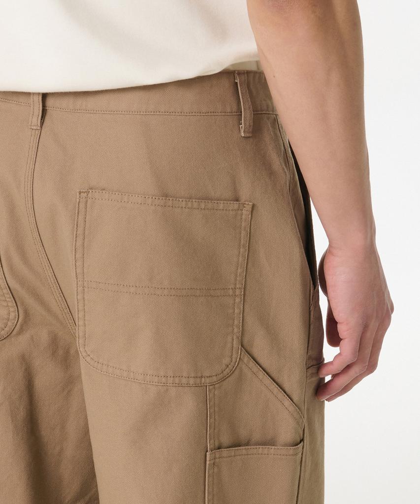 Musinsa Standard Canvas Wide Double Knee Carpenter Pants [Beige]