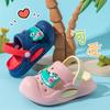 Children's slippers two-color bottom summer new cartoon cute baby children outdoor anti-hole shoes