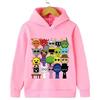 Novo Moletom Cartoon Sprunki para Crianças Jogo Incredibox Moletons Roupas de Meninos Meninas Pulôver com Capuz Primavera Crianças Tops de Manga Longa