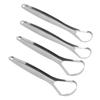 2pcs Adult Tongue Scraper Portable Reusable Stainless Steel Freshen Breath Tongue Cleaner