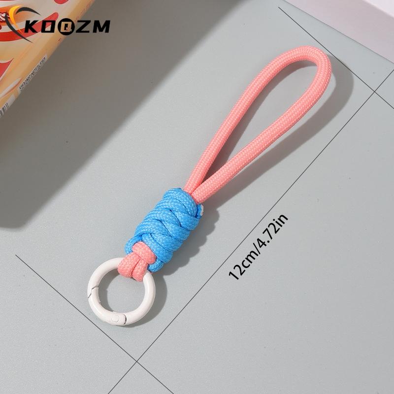 1pcs Paracord Braided Woven Keychain Lanyard Buckle Emergency Survival Bagpack Key Ring Wristlet Strap Car Trinket Key Holder