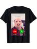 John Pork Is Calling Shirt Grappig John Pork Meme Unisex Dames T-shirt Mode Harajuku Kawaii T-shirt Dames Y2K Kleding