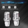 TUOLNK Mini UHF To SMA Coax Adapter SMA Male To Mini UHF Female RF Coaxial Connector for Wireless Antenna 2pcs