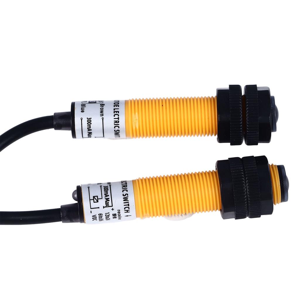 2pcs M12 Photoelectric Switch PNP DC Normally Open Fast Induction Proximity Sensor with LED Indicato
