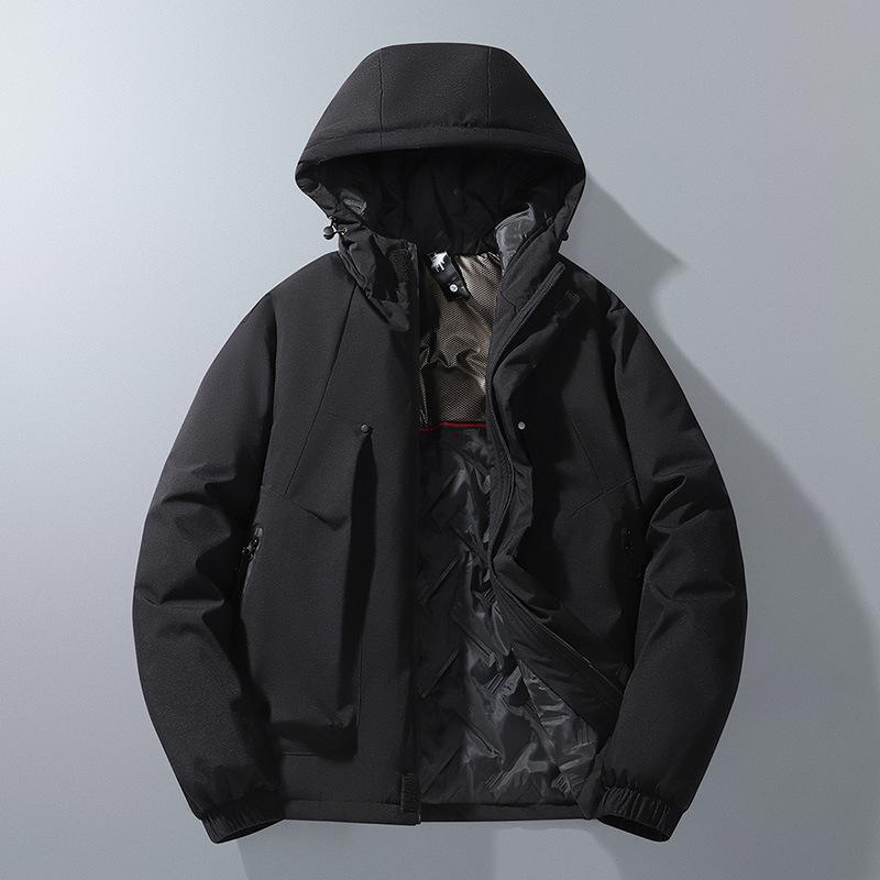 

Куртка с капюшоном из хлопка для пар, ветрозащитная и водонепроницаемая куртка из хлопка для активного отдыха, спортивная куртка для походов, утолщенная куртка из хлопка Three Proof Assault S чёрный