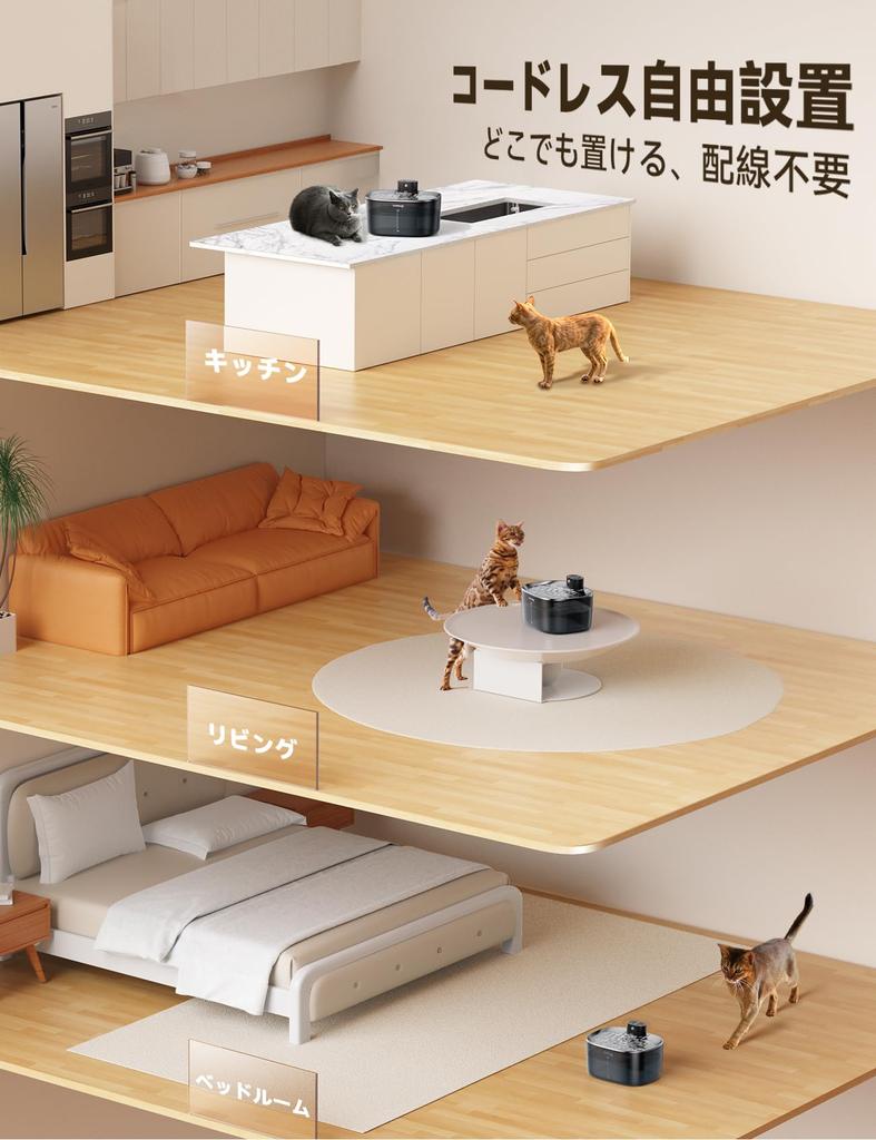 FEELNEEDY Cat Water No Pump Reduces Cleaning Time by 4L Large 4000mAh Rechargeable Stainless Steel Water Automatic Water Rechargeable Cat Water