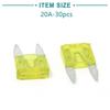 ACROPIX Fusível Fusível Pequeno Carro Caminhão SUV 20A Amarelo 30pcs