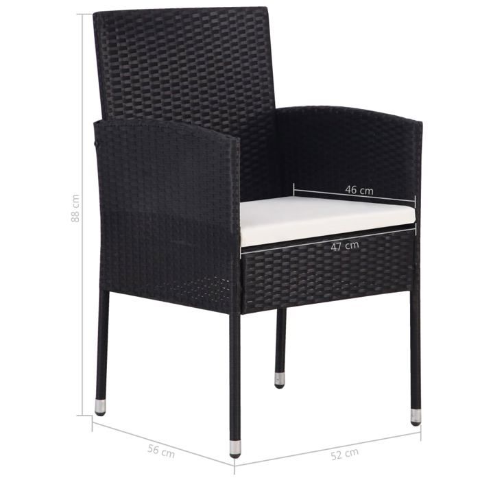 VidaXL 5-Piece Garden Dining Set Patio Dining Furniture Terrace Dining Table and Chairs Living Room 3067832