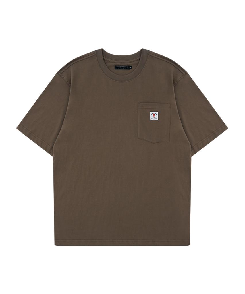 Honguseong Personal In Charge Pocket T-Shirt_Brown