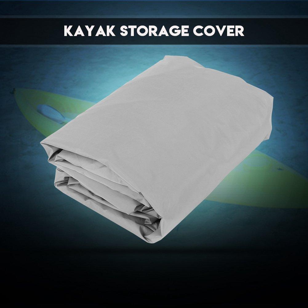 Canoe Kayak Cover 4.5m Waterproof UV Storage Boat Cover Sun Protection 3.6-4M for Kayak Boat Canoe (Gray)