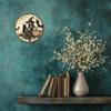 2D Flat Witch Wooden Pendant, Witch, Cat, Bat and Pumpkin Design, Suitable for Home Office Cafe Bar Party Decoration Halloween Gift