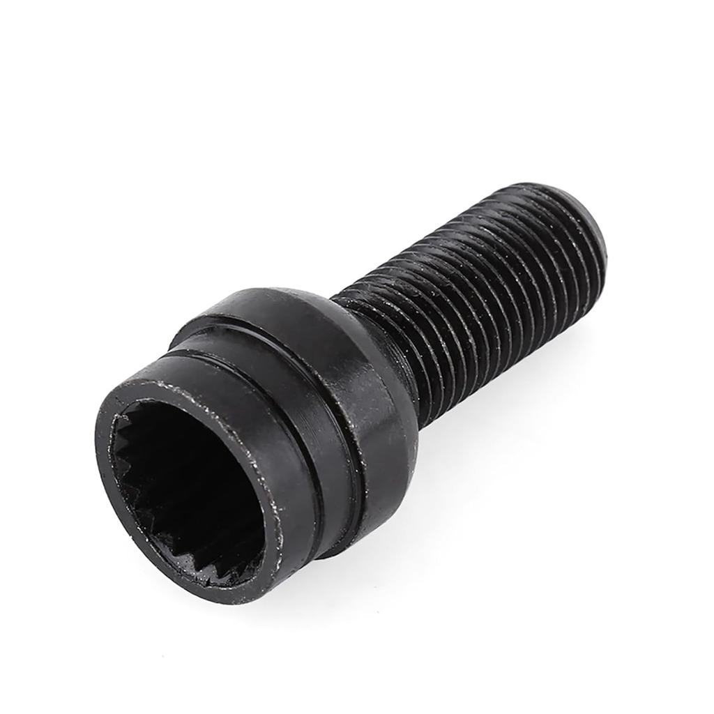 Locking Wheel Nut Set, 4Pcs M14*1.5MM Steel Wheel Bolt Lock Lug Nut Set with Key Replacement Accessories Black