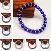 Handmade Women 8mm AB Colorful Glass Crystal Rhinestone Beaded Round Beads Petal Stretch Bracelet Bangle Wrap  Jewelry