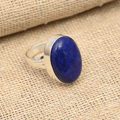 Bellissimo anello in argento sterling 925 fatto a mano con pietra preziosa lapislazzuli